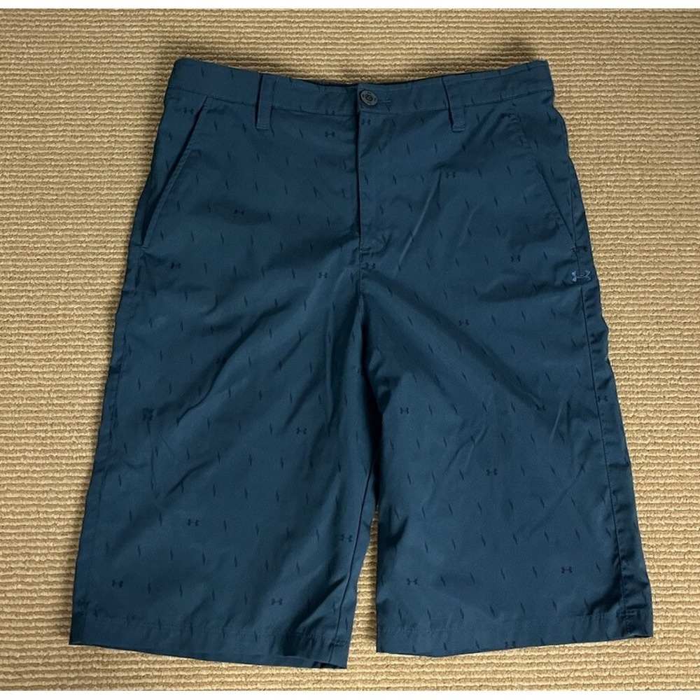 Under Armour Youth Shorts Size YXL Loose Heatgear Blue Shorts